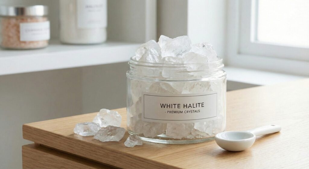 White Halite Crystals
